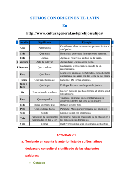 Principales Prefijos Y Sufijos Grecolatinos