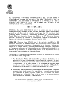 EL  HONORABLE  CONGRESO  CONSTITUCIONAL  DEL ... SOBERANO  DE  COLIMA,    EN  ...