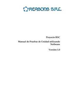 Proyecto RSC Manual de Pruebas de Unidad utilizando Netbeans