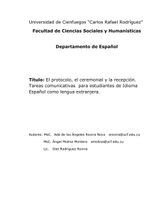 Universidad de Cienfuegos “Carlos Rafael Rodríguez” Español como lengua extranjera.