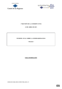 Informe anual sobre la subsidiariedad 2014_x000d_