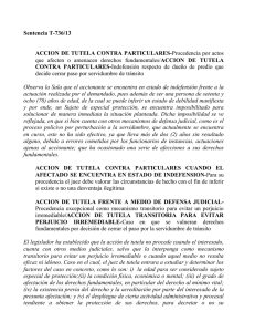 Sentencia T-736/13  ACCION DE TUTELA CONTRA PARTICULARES- CONTRA  PARTICULARES-