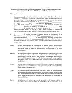 Modelo Contrato de Comisión - Bolsa Mercantil de Colombia