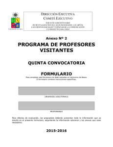 Formulario Anexo Quinta Convocatoria Profesores Visitantes IBJGM