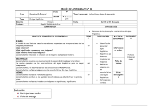 SESIÓN DE APRENDIZAJE N° 01 Área Comunicación Integral