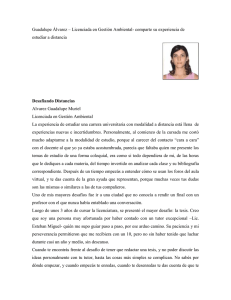 Guadalupe Álvarez – Licenciada en Gestión Ambiental