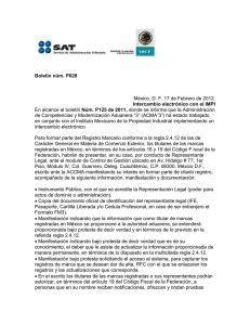 Boletín núm. P028 México, D. F. 17 de Febrero de 2012. Intercambio