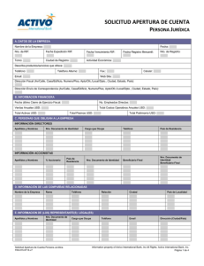 DATOS DE LA EMPRESA - Banco Activo International Bank