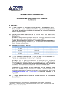 INFORME Nº 016-2014 ANALISIS ECONOMICO DEL