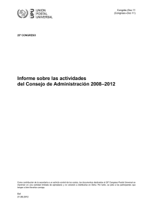 Informe sobre las actividades del Consejo de Administración 2008