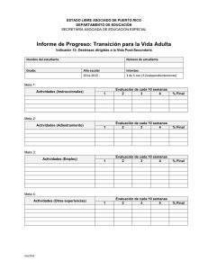 Informe del Progreso - Transición