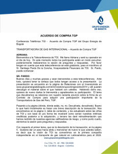 acuerdo de compra tgp - Grupo Energía de Bogotá