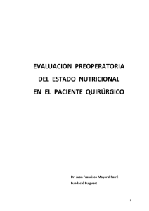 Evaluaci n preoperatoria del estado nutricional en el paciente quir rgico