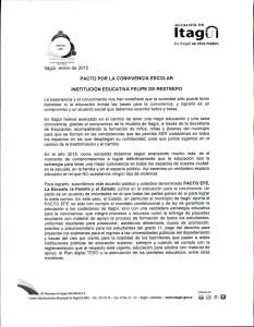 ItagL I PACTO POR LA CONVIVENCIA ESCOLAR INSTITUCiÓN EDUCATIVA FELIPE DE RESTREPO