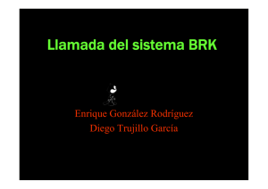 Llamada del sistema BRK Enrique González Rodríguez Diego Trujillo García 1