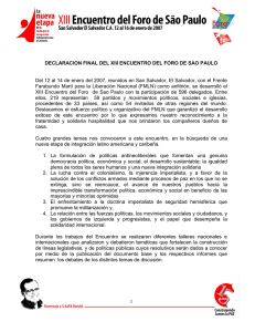 Declaración final – San Salvador – 2007
