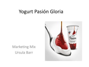 anlisis del marketing mix del yogurt pasion de gloria