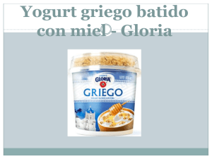 marketing mix yogurt batido griego - gloria