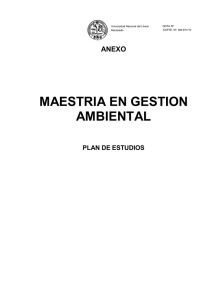 MAESTRIA EN GESTION AMBIENTAL ANEXO PLAN DE ESTUDIOS