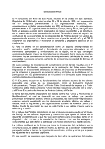 Declaración final - San Salvador - 1996