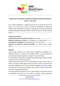 ACTA Nº1 ASUNTOS INTERNACIONALES - 21 04 2014