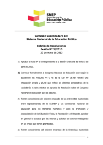 BOLETÍN DE RESOLUCIONES Nº2 29-05-2013