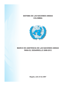 Marco de Asistencia de las Naciones Unidas para el Desarrollo 2008-2012