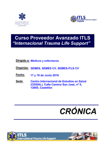 Curso Proveedor Avanzado ITLS “Internacional Trauma Life Support”