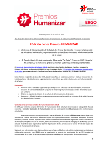 Nota de prensa Premios Humanizar