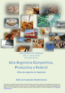 Una Argentina Competitiva, Productiva y Federal - Doc. n° 4