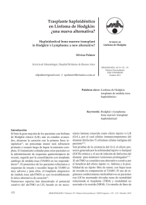 Trasplante haploidéntico en Linfoma de Hodgkin: ¿una nueva alternativa? Haploidentical bone marrow transplant