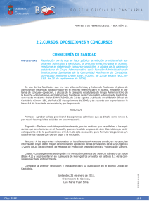 2.2.CURSOS, OPOSICIONES Y CONCURSOS CONSEJERÍA DE SANIDAD