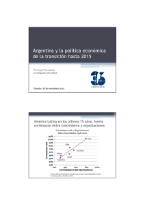 Argentina y la política económica de la transición hasta 2015