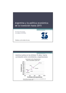 Argentina y la política económica de la transición hasta 2015
