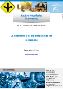 La economía y el día después de las elecciones  Jorge Vasconcelos