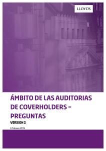 Coverholder Audit Scope Questions v2 Spanish Translation