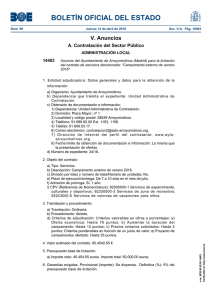 BOLETÍN OFICIAL DEL ESTADO V. Anuncios A. Contratación del Sector Público 14483