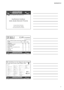 Insuficiencia Cardiaca: Visión desde Atención Primaria