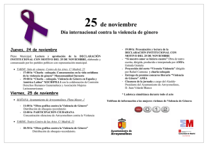 Programación Día Internacional contra la Violencia de Género Arroyomolinos