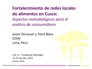 Fortalecimiento de redes locales de alimentos en Cusco: Aspectos metodológicos para el