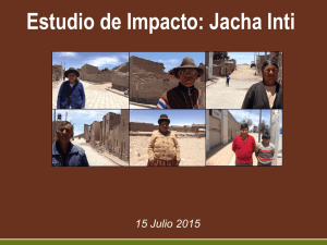Estudio de Impacto: Jacha Inti 15 Julio 2015