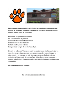 Thompson School Newsletter August-September 2015-2016 Spanish