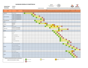Calendario General de Competencia para la Olimpiada Nacional 2014 de la Entidad Sede Puebla (Versión 2)