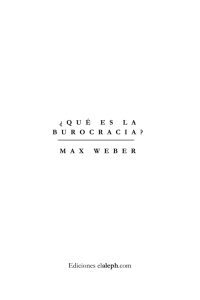 WEBER MAX - Que Es La Burocracia.PDF
