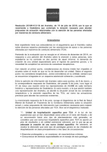 Resolución del Ararteko, de 14 de Julio de 2016