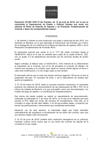 Resolución del Ararteko, de 14 de Junio de 2016