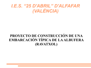 I.E.S. “25 D'ABRIL” D'ALFAFAR (VALÈNCIA) PROYECTO DE CONSTRUCCIÓN DE UNA