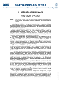 BOLETÍN OFICIAL DEL ESTADO MINISTERIO DE EDUCACIÓN I.  DISPOSICIONES GENERALES 19537