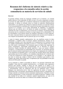 Consulta sobre acción comunitaria en materia de salud ( en castellano)