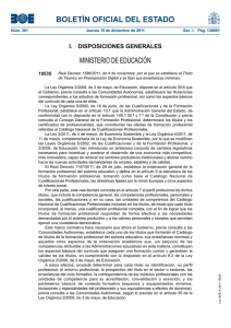 BOLETÍN OFICIAL DEL ESTADO MINISTERIO DE EDUCACIÓN I.  DISPOSICIONES GENERALES 19535